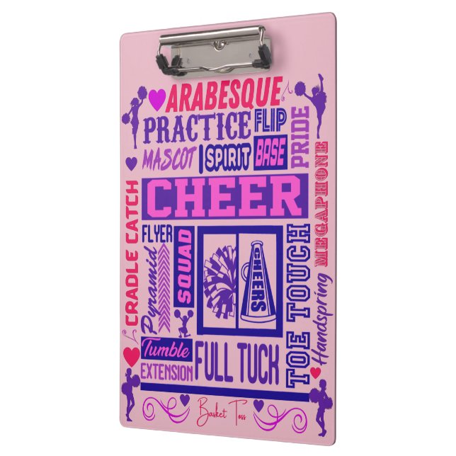 Porte-bloc Pom-Pom Girls Typographie Violet     (Gauche)