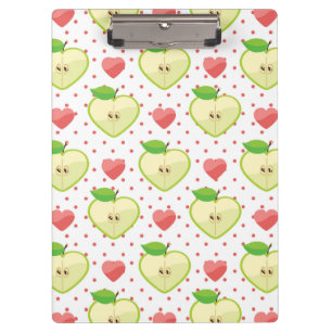 Porte-bloc Pommes de coeur avec le pois et les coeurs roses