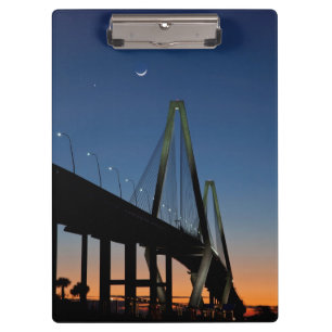 Porte-bloc Pont de Jr. d'Arthur Ravenel au crépuscule