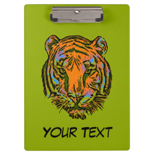 Porte-bloc Pop Art TIGER HEAD + votre backgr. & idées