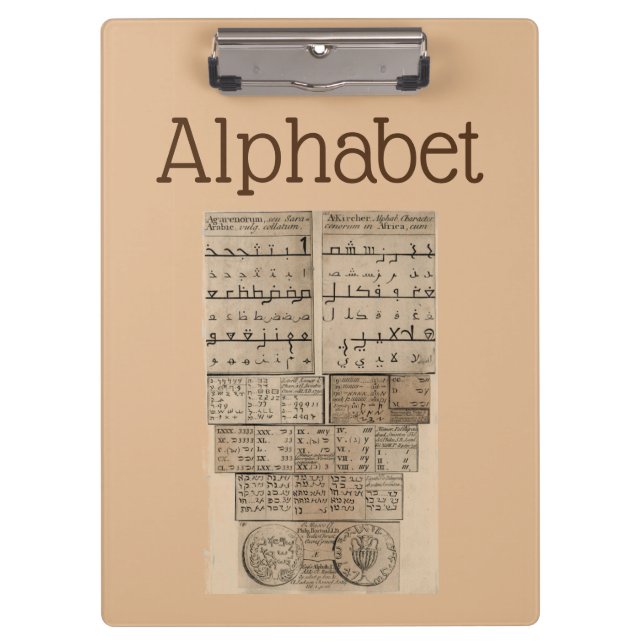 Porte-bloc Porte - bloc alphabet (Devant)