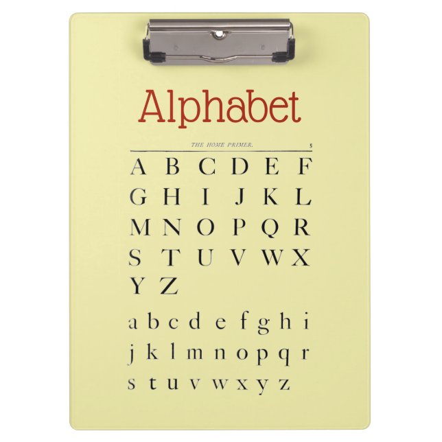 Porte-bloc Porte - bloc alphabet (Devant)