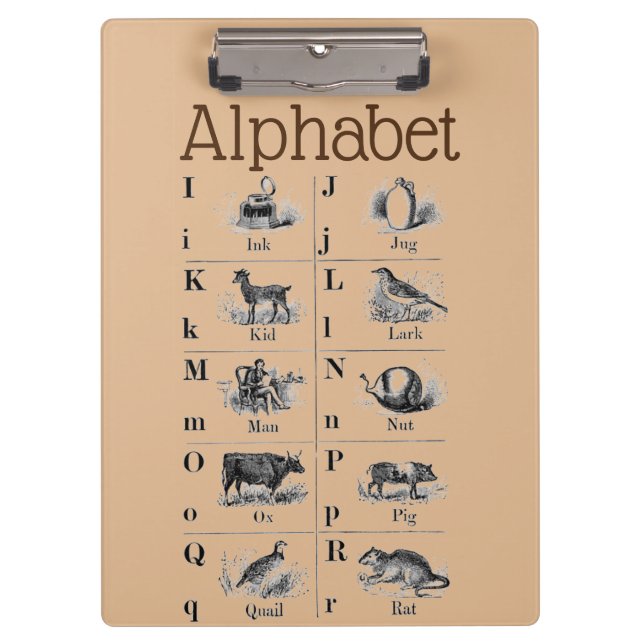 Porte-bloc Porte - bloc alphabet (Devant)