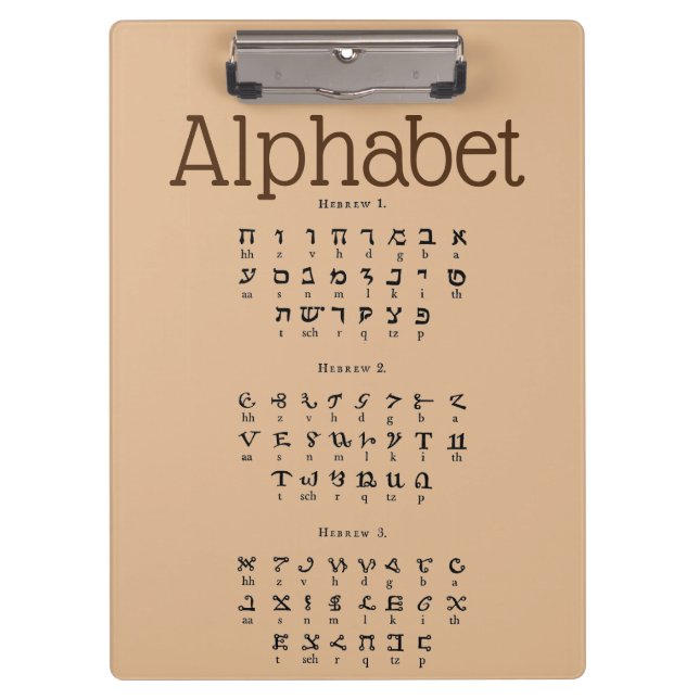 Porte-bloc Porte - bloc alphabet (Devant)