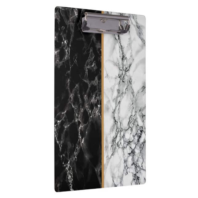 Porte-bloc Porte - bloc avec pierre noire et Marbre blanc (Swatch)