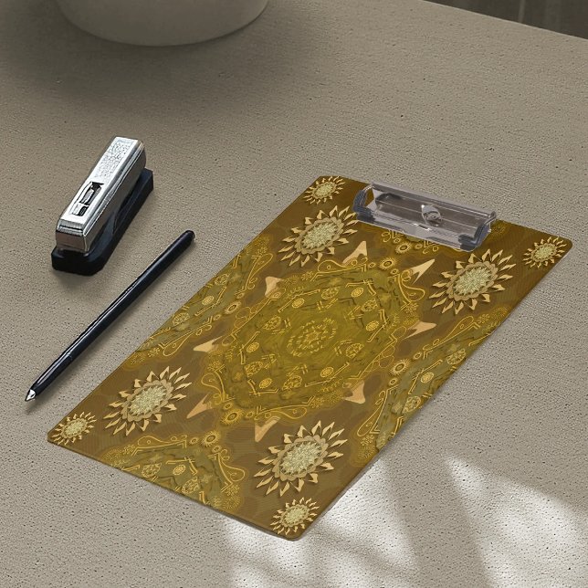 Porte-bloc Porte - bloc d'art moderne hexa or ursidae mandala (Créateur téléchargé)