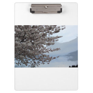 Porte-bloc Porte - bloc de blanc d'art d'arbre de fleurs de