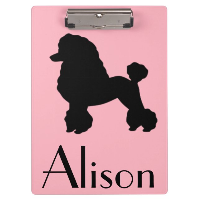 Porte-bloc Porte - bloc de caniche rose personnalisable (Devant)