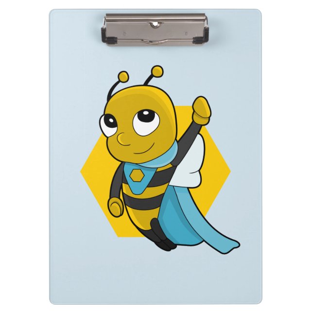 Porte-bloc Porte - bloc de dessin animé Superhero bee (Devant)