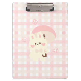 Porte-bloc porte - bloc de lapin rose kawai