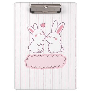 Porte-bloc Porte - bloc de lapin rose Kawai