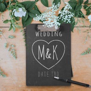 Porte-bloc Porte - bloc de Mariage noir rustique du coeur mon