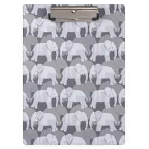 Porte-bloc Porte - bloc de motif d'éléphant - gris