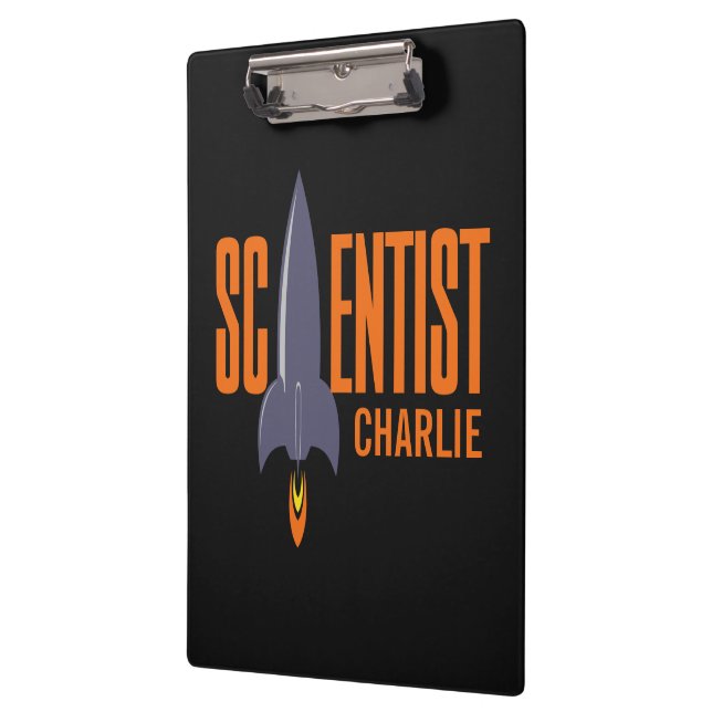 Porte-bloc Porte - bloc de nom personnalisé Rocket Scientist (Gauche)