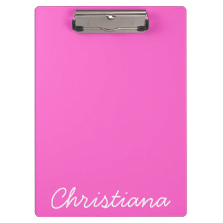 Porte-bloc Porte - bloc de nom personnel rose