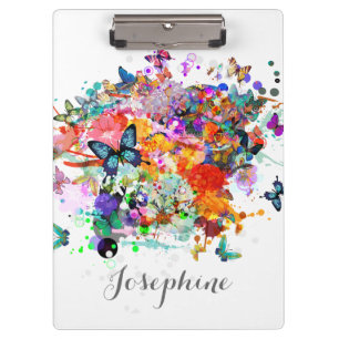 Porte-bloc Porte - bloc de papillons de peinture personnalisé