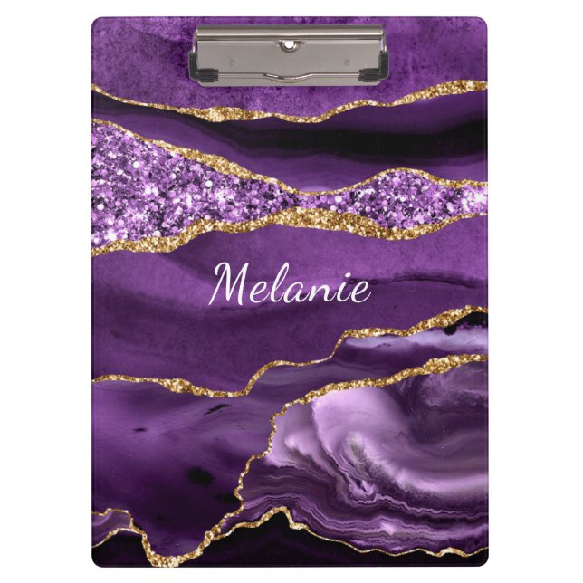 Porte-bloc Porte - bloc de Parties scintillant Purple Gold av (Devant)