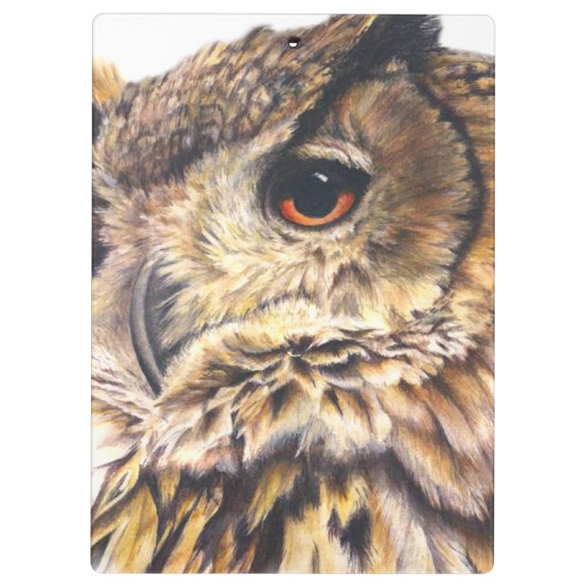 Porte-bloc Porte - bloc de peinture d'aigle hibou (Dos)