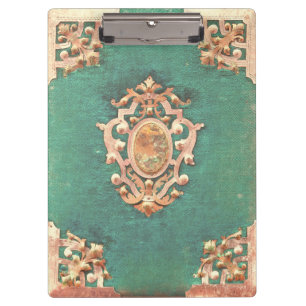 Porte-bloc Porte - bloc de tissu frangé par vert opale de