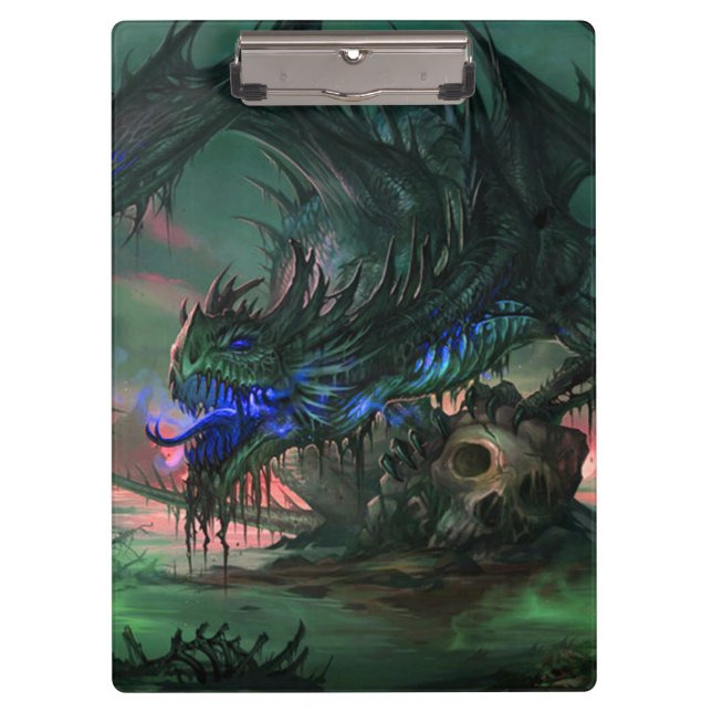 Porte-bloc Porte - bloc/Dragon avec crâne (Devant)