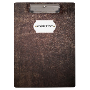 Porte-bloc porte - bloc en cuir marron vintage