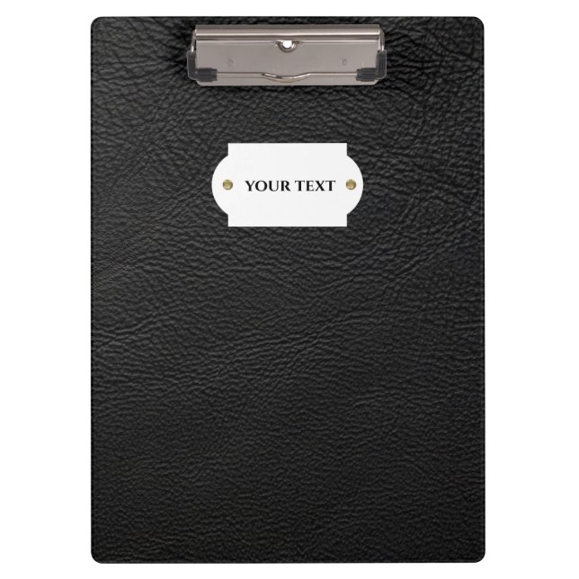 Porte-bloc Porte - bloc en cuir noir (Devant)