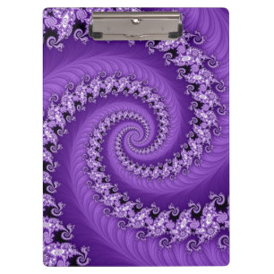 Porte-bloc Porte - bloc en spirale pourpre de fractale double