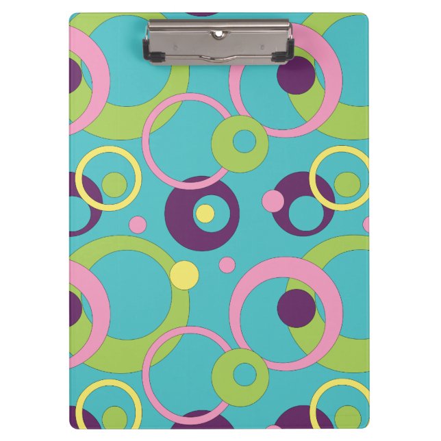 Porte-bloc Porte - bloc Funky Blue Circles (Devant)