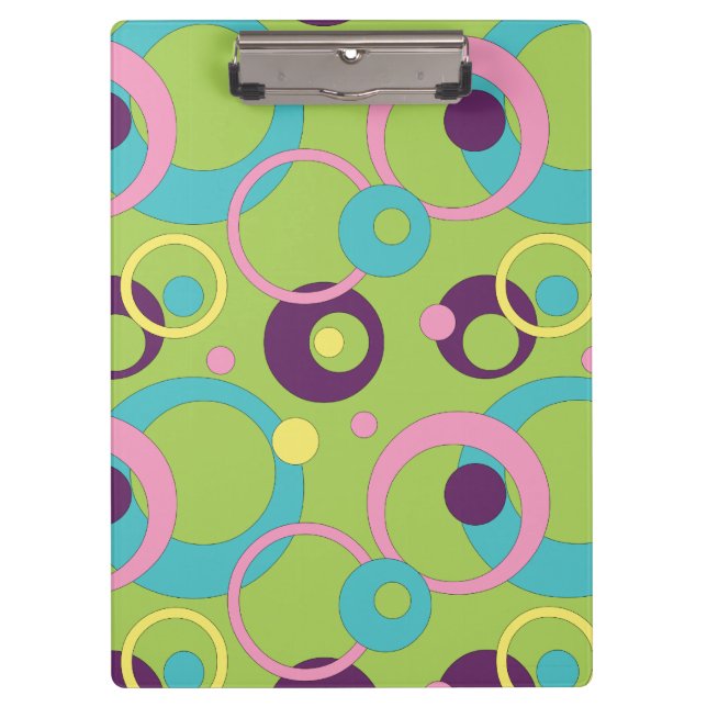 Porte-bloc Porte - bloc Funky Green Circles (Devant)