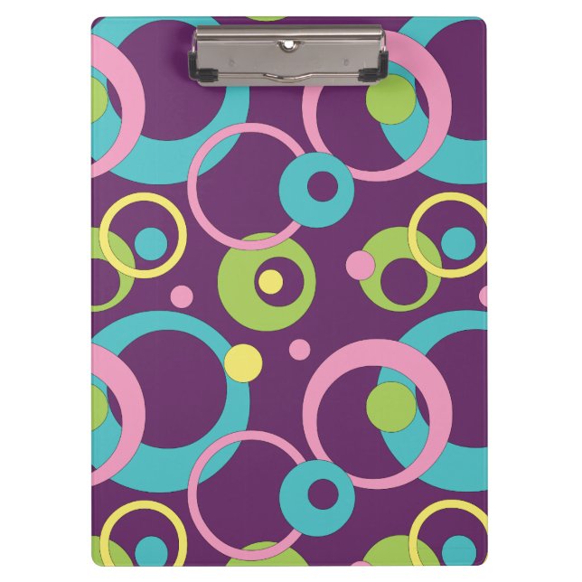 Porte-bloc Porte - bloc Funky Purple Circles (Devant)