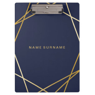 Porte-bloc Porte - bloc géométrique de motif d'or minimaliste