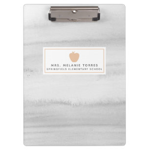 Porte-bloc Porte - bloc gris de professeur d'Apple de rose