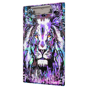 Porte-bloc Porte - bloc Lion Violet - Faune Big Cats Artwork