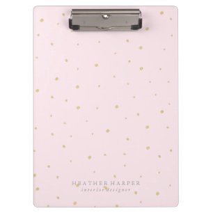 Porte-bloc Porte - bloc - l'or pointille le rose
