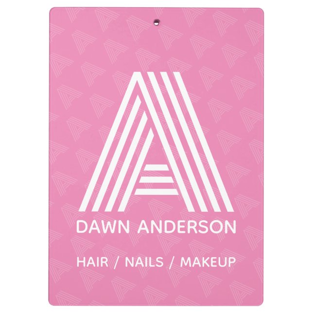 Porte-bloc Porte - bloc Monogramme moderne (Dos)