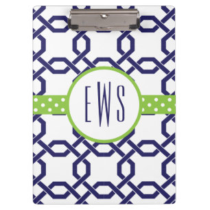 Porte-bloc Porte - bloc monogramme treillis et graine