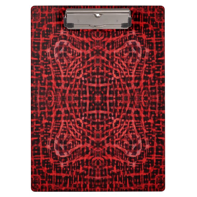Porte-bloc Porte - bloc motif abstrait rouge (Devant)