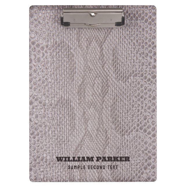 Porte-bloc Porte - bloc Motif de Snakeskin gris-beige (Devant)