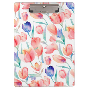 Porte-bloc Porte - bloc Motif des tulipes aquarelles