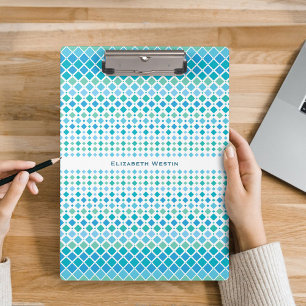 Porte-bloc Porte - bloc Motif moderne Blue Green Diamond