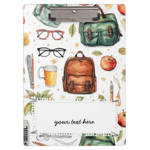 Porte-bloc Porte - bloc motif scolaire