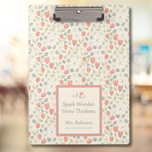 Porte-bloc-notes floral personnalisé pour la rentr