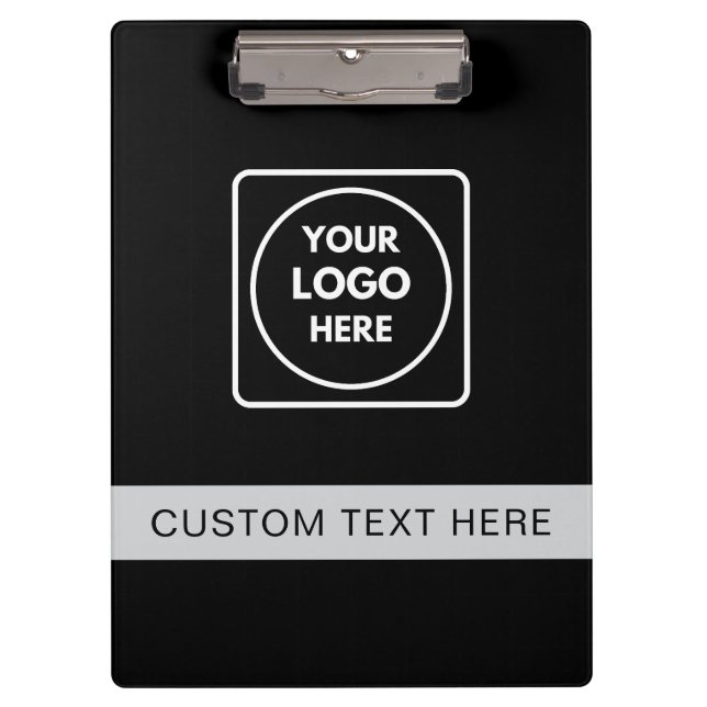 Porte-bloc Porte-bloc-notes Pro texte logo argent noir (Devant)
