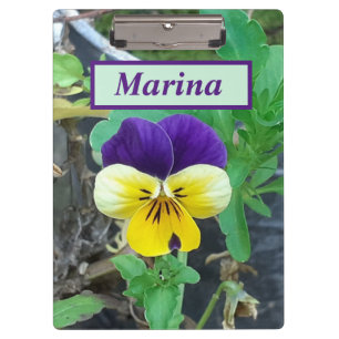 Porte-bloc Porte - bloc Pansy Violet et Jaune
