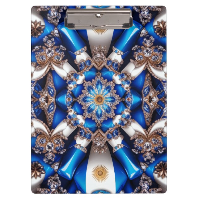 Porte-bloc Porte - bloc patriotique aux couleurs argentines (Devant)