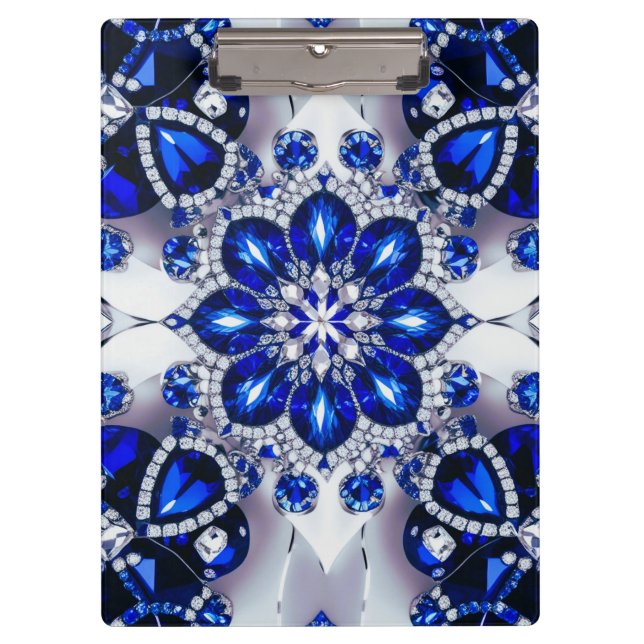 Porte-bloc Porte - bloc patriotique aux couleurs Bleues Blanc (Devant)