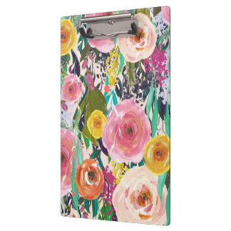 Porte-bloc Porte - bloc peint de cadeau de dames de fleurs