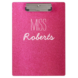 Porte-bloc Porte - bloc (personnalisable) rose de professeur