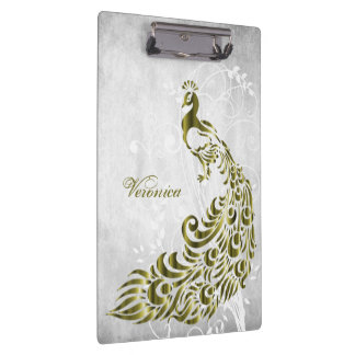 Porte-bloc Porte - bloc personnalisé Gold Peacock