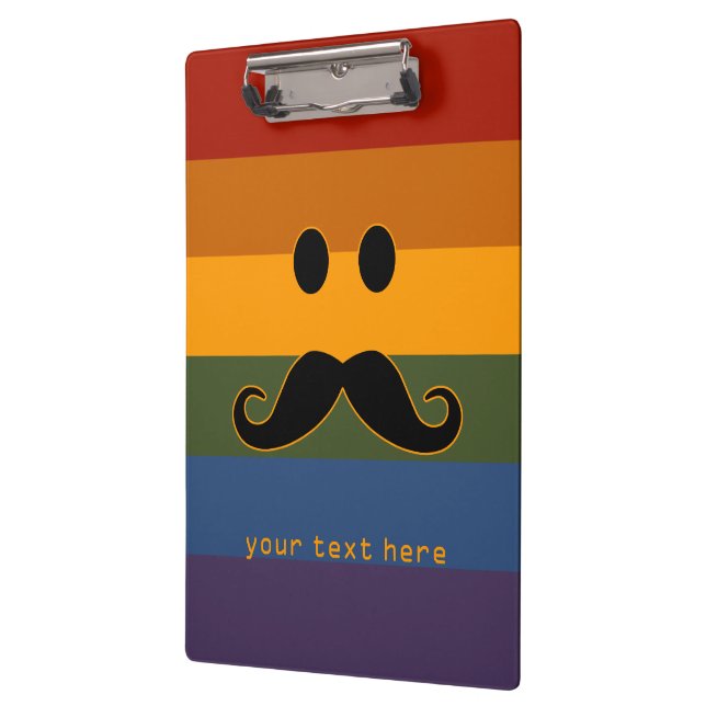 Porte-bloc Porte - bloc personnalisé Mustache Pride (Gauche)